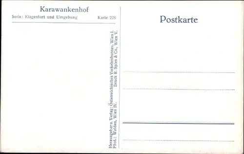 Ak Klagenfurt am Wörthersee Kärnten, Karawankenhof