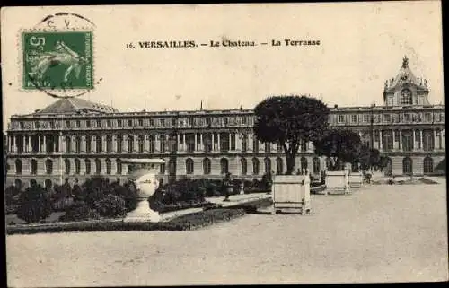 Ak Versailles Yvelines, Schloss, Terrasse