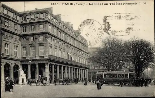 Ak Paris I., Place du Theatre Francais