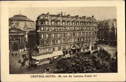 Ak Paris I., Central-Hotel, 40, Rue du Louvre
