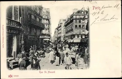 Ak Paris VIII. Arrondissement Élysée, Rue Saint Honore