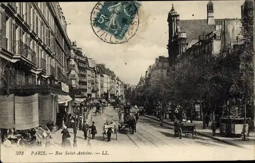 Ak Paris IV., Rue Saint-Antoine