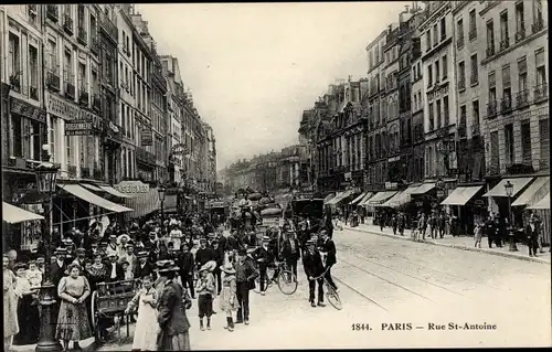 Ak Paris IV., Rue Saint-Antoine