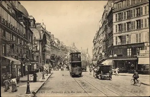 Ak Paris IV., Rue Saint-Antoine