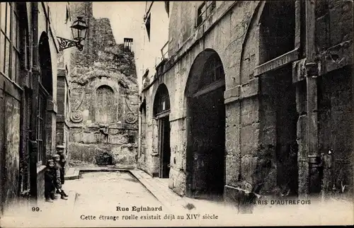 Ak Paris IV., Rue Eginhard