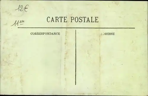 Stereo Ak Überschwemmungen von Paris 1910, Fußgängerbrücke Avenue Ledru-Rollin