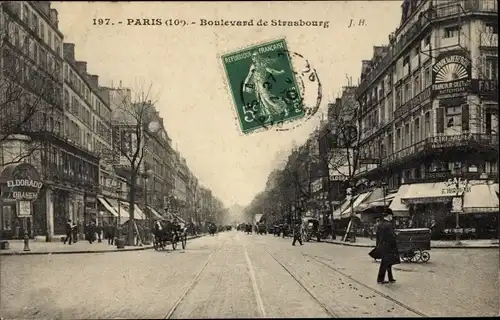 Ak Paris X, Boulevard de Straßburg