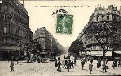 Ak Paris X, Boulevard Magenta