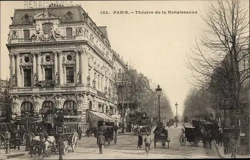 Ak Paris X, Renaissance-Theater, Kutsche