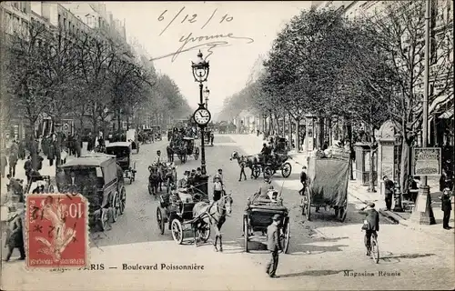 Ak Paris IX, Boulevard Poissonnière