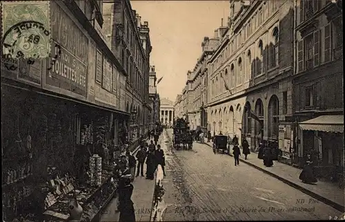 Ak Bourse de Paris II, Rue de la Banque, Rathaus