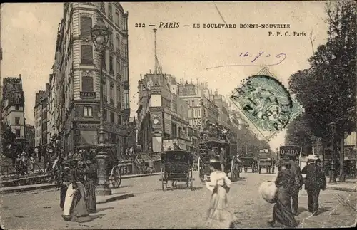 Ak Paris II Börse, Boulevard de Bonne Nouvelle