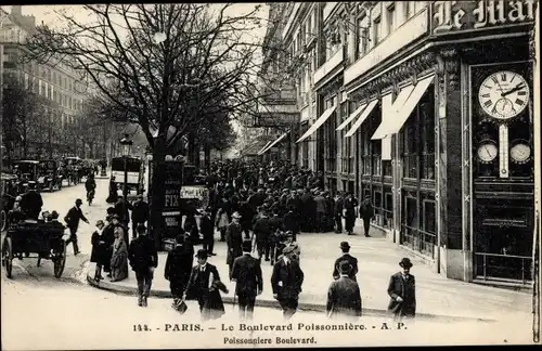 Ak Paris II. Arrondissement Börse, Boulevard Poissonnière