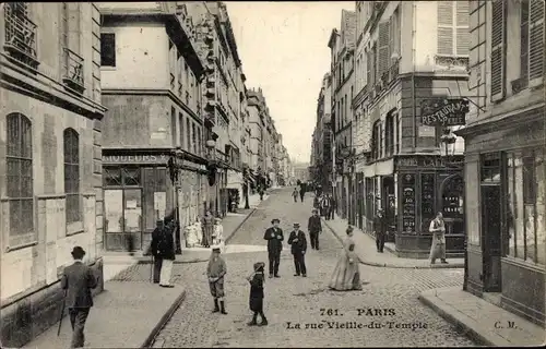 Ak Paris IV, Rue Vieille du Temple