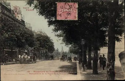 Ak Paris III, Boulevard du Temple, Place de la République