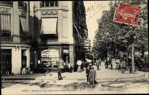 Ak Paris II Bourse, Boulevard des Capucines, Sporting Club