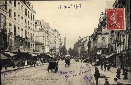 Ak Paris IV, Rue Saint-Antoine
