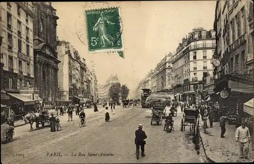Ak Paris IV, Rue Saint-Antoine