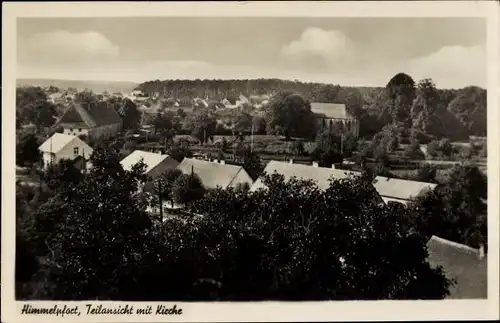 Ak Himmelpfort Fürstenberg an der Havel, Teilansicht mit Kirche