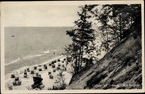 Ak Ostseebad Ückeritz auf Usedom, Blick zum Strand