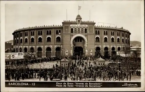 Ak Barcelona Katalonien Spanien, Placa de Braus, Arenes de Barcelona