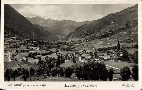 Ak Salardú Katalonien, La villa, alrededores, Valle de Aran