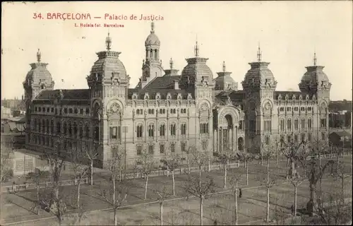 Ak Barcelona Katalonien Spanien, Palacio de Justicia