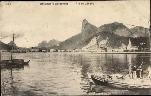 Ak Rio de Janeiro Brasilien, Botafogo e Corcovado