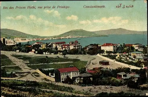 Ak Büyükada Prinkipo Prinzeninseln Konstantinopel Istanbul Türkei, Halki, Panorama