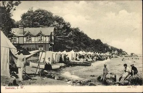 Ak Meerblick Isle of Wight England, Strand