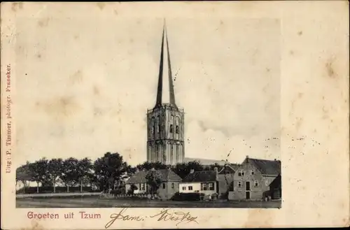 Ak Tzum Waadhoeke Friesland Niederlande, Kirche