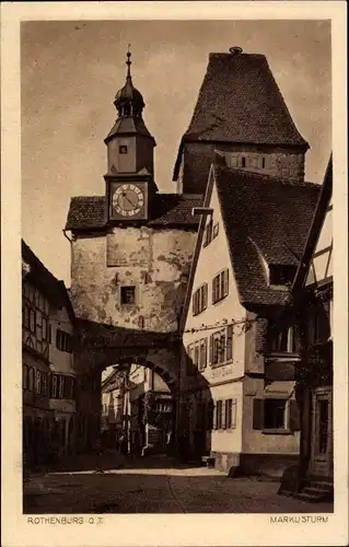 Ak Rothenburg ob der Tauber Mittelfranken, Markusturm