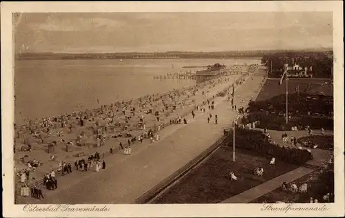 Ak Travemünde Lübeck Schleswig Holstein, Strandpromenade