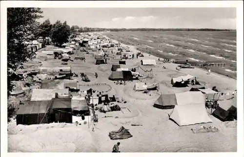 Ak Ostseebad Scharbeutz in Holstein, Strand, Steg, Zelte