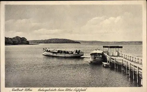 Ak Eutin in Ostholstein, Ukleisee, Uglei See, Anlegebrücke beim Uglei-Fährhaus