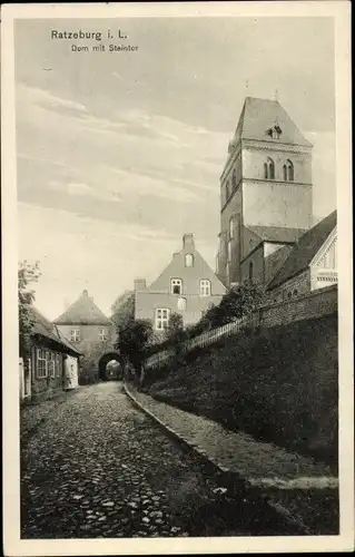 Ak Ratzeburg im Herzogtum Lauenburg, Dom, Steintor