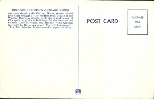 Ak Chicago Illinois USA, Brücken über den Chicago River