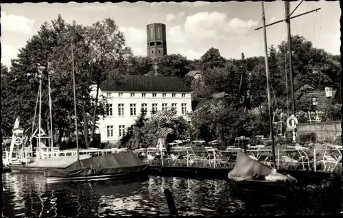 Ak Ratzeburg im Herzogtum Lauenburg, Teilansicht, Segelboote