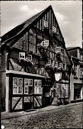 Ak Rendsburg, Hotel Landsknecht, erbaut 1541