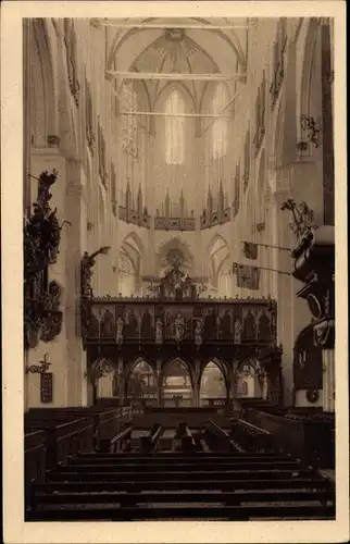 Ak Hansestadt Lübeck, Marienkirche, Innenansicht
