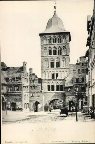 Ak Hansestadt Lübeck, Burgtor