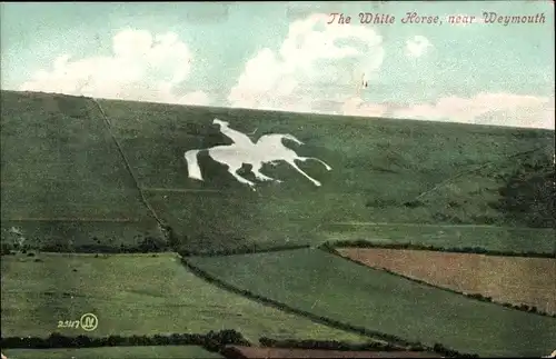 Ak Weymouth Südwestengland, Das weiße Pferd