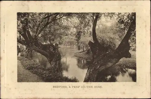 Ak Bedford Bedfordshire England, A Peep on the Ouse