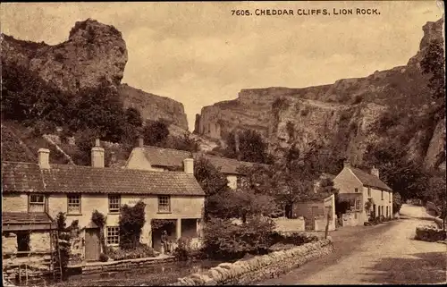Ak Cheddar Somerset England, Cheddar Cliffs, Lion Rock