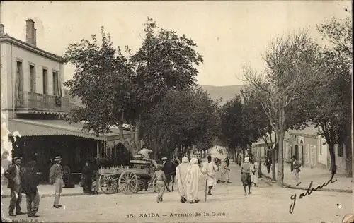 Ak Saïda Algerien, Avenue de la Gare