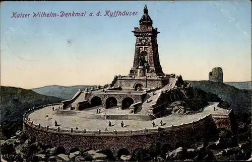 Ak Steinthaleben Kyffhäuserland in Thüringen, Kyffhäuser, Kaiser Wilhelm Denkmal