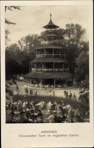 Ak München, Englischer Garten, Chinesischer Turm