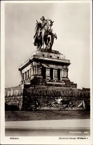 Ak Koblenz am Rhein, Denkmal Kaiser Wilhelm I.