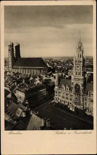 Ak München, Rathaus, Frauenkirche