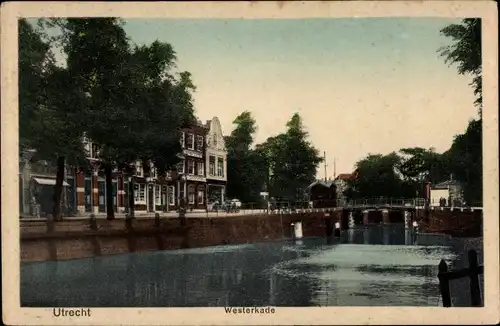 Ak Utrecht Niederlande, Westerkade